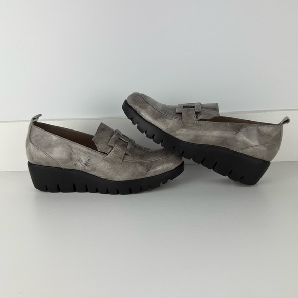 Wonders Women’s Grey Marbled Patent Loafers – Size 38 - Picture 2 of 7